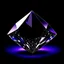 Placeholder: Purple sparkling Black Diamond, vector image