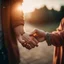 Placeholder: generate image man and woman holding hands in a romantic way