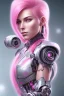 Placeholder: cyborg, pink hair,seven