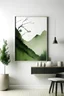 Placeholder: japanese Minimalist Wall Art, Landscape, Green Wall Art