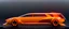 Placeholder: award winning car and driver photograph of a futuristic station wagon designed by only one vehicle per image painted metallic orange traveling at a high rate of speed, jet intake off of front center of vehicle and jet exhaust out the rear with bright blue flame, bilaterally symetrical, more a high speed road vehicle