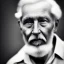 Placeholder: beautiful photo portrait of an old man white hair black and white