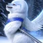 Placeholder: smooth hyper realistic, subzero mk, pale colors, dark cosmos background, extremely sharp detail, finely tuned detail, ultra high definition, 8 k, unreal engine 5, ultra sharp focus, accurate sword wings, positive smile, lot of details, fit within portrait, Ambiance winter, perfect composition, by CHIHO AOSHIMA