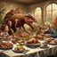 Placeholder: Thanksgiving dinner in the Mesozoic Era