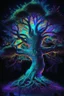 Placeholder: The enchhanted yggdrasil tree, corsair, dramatic neon, highly detail