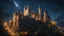 Placeholder: Medieval castle, fantasy, night, glare, sparkles, clear lines, detail, fine rendering, high resolution, 4K, photorealism, precise focus,