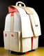 Placeholder: Design me a paper backpack made by a collaboration between Charles and Ray Eames, Frank Gehry, Le Corbusier, Marcel Breuer, Mies van der Rohe