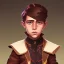 Placeholder: Portrait of a handsome brown haired little warlock kid by Nick Harris