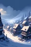 Placeholder: snowy town