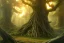 Placeholder: gaea, insane treepunk, pastel ( random gray ) glowing volumetric forest environment and background, epic color pencil painting of abstract art plant camps, 8k, intricate flora, twisted ancient willow tree, wood, ancient roots, organic, lush mushrooms, stacks of wood, ancient vines, leaves, ambient occlusion, rocks, uhd, realistic shaded volumetric lighting, ancient wood, sunlight caustics, volumetric clouds, cushioned colors, maya arnold engine render, concept art and visualization by sam curry