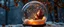 Placeholder: autumn magic with santa on a very tiny sled all inside a huge glass ball
