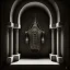 Placeholder: on old church interior, scary, steam punk, realistic, made in octane, cinematic, ultra-realistic, extremely detailed octane rendering, 8K, VRAY Super Real ar 2:3, dof photorealistic futuristic 50mm lens hard lighting dark gray tintype photograph, realistic lighting, sepia color