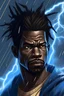 Placeholder: LowTierGod, but a portrait of him in a storm with a lot of lightning.