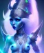 Placeholder: Sexy alien princess warrior blue skin neon hair diamont outfit