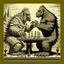 Placeholder: a Godzilla and king kong playing a game of chess