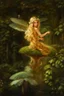 Placeholder: Fairy Princess, long blonde hair,long golden hair, Fairy crown ,fairy, fairy wings, flower crown,mushroom,sparkle,,Lilly of the valleys