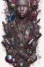 Placeholder: Black rapper with all the jewelery and tattoos, scateboard. Surrounded by an abstract backstreet graffiti vibe