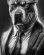 Placeholder: Illustrative sketch of a image of an angry humanoid dog, suit and tie, arte lineal ultra quality, 8k, cuerpo completo