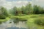 Placeholder: Peder Mork Monsted style, only one log hut summer,