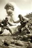 Placeholder: super mario fighting in world war 2 as a historic photograph