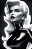 Placeholder: portrait of jayne mansfield as evil queen in black leather gown, leather, angry, stern look, volumetric lighting, particales,highly detailed,cinematic, deep colours,8