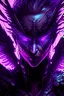 Placeholder: cyberpunk angel, glowing purple eyes, black metall skul, violet neon wings, black mantle, beast fangs, emotion of rage, horror them, hard-edge style, neon lights,highly detailed, high details, detailed portrait, masterpiece,ultra detailed, ultra quality