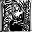 Placeholder: Vrouw in Matisse Steel in black and white