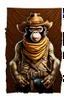 Placeholder: bounty hunter monkey cowboy with 2 pistols bandana