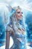 Placeholder: cosmic woman angels smile, admiral from the future, one fine whole face, crystalline skin, expressive blue eyes,rainbow, smiling lips, very nice smile, costume pleiadian, Beautiful tall woman pleiadian Galactic commander, ship, perfect datailed golden galactic suit, high rank, long blond hair, hand whit five perfect detailed finger, amazing big blue eyes, smilling mouth, high drfinition lips, cosmic happiness, bright colors, blue, pink, gold, jewels, realist, high commander,ufo rainbows