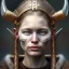 Placeholder: close up portrait face as viking woman, fine detail, highly intricate, modern surrealism painting, defined cracks and breaks, high-quality, volumetric lighting, 8k, ultrahd, George Grie, Marco Escobedo, Igor Morski,Brian Froud, Howard Lyon, Selina French,