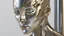 Placeholder: art from the 'art of control' collection by jasper harvey, in the style of futuristic optics, silver and gold, detailed facial features, swirling vortexes, 8k 3d, whimsical cyborgs, made of crystals --ar 150:187 --s 750 --v 5. 2 --style raw