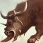 Placeholder: A minotaur, combining a gigantic man with the head of a bull