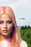 Placeholder: ufos rainbows,beautifuls paysages, fantastic colours,cosmic woman ,beautiful ufos rainbow, admiral from the future,