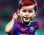 Placeholder: Lionel Messi as a baby, baby face portrait, realistic, smile, 8k resolution