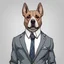 Placeholder: a dog in a suit that looks like i bussines dog animation