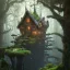 Placeholder: fantasy forest with houses tiered on ramps covered with thick moss, flickering light, 8k resolution, high-quality, fine-detail, intricate, digital art, detailed matte, volumetric lighting, illustration, octane render, George Grie, Ben Goossens, Igor Morski, brian froud, howard lyon, selina french, anna dittmann