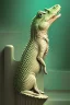 Placeholder: Crocotta, intricate, elegant, highly detailed, vision of holy perfection!! smile, digital painting, smooth, sharp focus, illustration, art by banksy