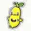 Placeholder: Banana cute cartoon character sticker