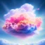 Placeholder:  beautiful pink and blue cloud , soft, gold city on cloud