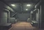 Placeholder: background, simple underground bunker interior with multiple hallways for asset video game 2D view, platformer