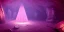 Placeholder: single pink crystal, on an altar in a foggy cave, cinematic,