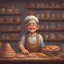 Placeholder: a cartoon character thirty years old confectioner , an ultrafine detailed painting by senior character artist, featured on polycount, sots art, artstation hd, 2d game art, behance hd