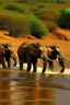 Placeholder: Sahara, elephants, wild, water