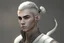 Placeholder: A Fantasy elf, a white masculine elf with black short hair tied up in a bun. Full body, HD