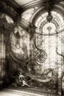 Placeholder: panorama, zodiac signs, filigree, swirling chaos in the Baroque style of the interior, mysticism, dramatic atmosphere, overdetalization, drawing details with ink