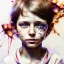 Placeholder: photorealistic boy, 11 years old, smiling, happy, brown eyes, brown hair, round face, white face, watercolor illustration by <agnes cecile> <Yoji Shinkawa>, natural tones, ornate and intricate detail , soft smooth lighting, soft pastel colors,