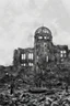 Placeholder: hiroshima dome, manga page, greyscale