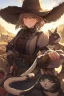 Placeholder: Cat Girl Cowboy, in the wild west