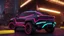Placeholder: GWM Tank 300 Mansory Cyberpunk 2077 neon Style Rear View, Super Detailed, desktop wallpaper, 4K