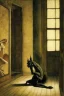 Placeholder: a chimera in a liminal room depicted by balthus